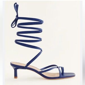 Reformation Royal Blue Sammie Lace Up Strappy Sandals